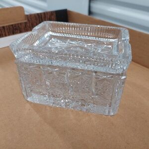 Vintage Crystal Cigarette Box